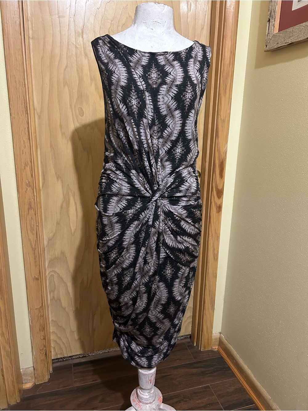 Tart Collections Tie-Dye Twist-Front Sleeveless Dress